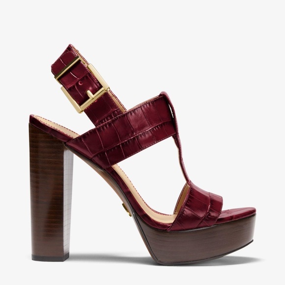 MICHAEL KORS ♥️💜 Becker T Strap Heels - Picture 3 of 10